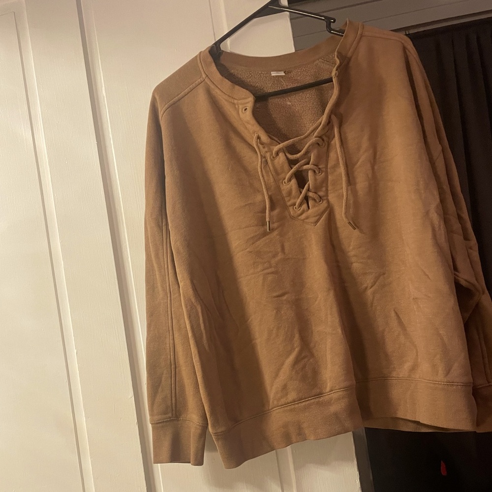 Lace Front Sweatshirt